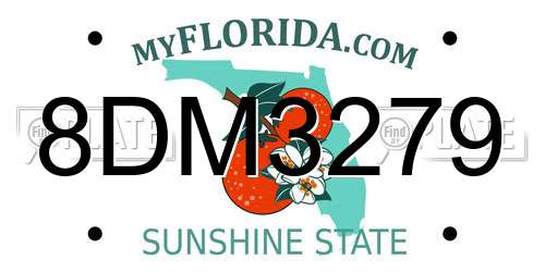 8DM3279 Florida License Plate
