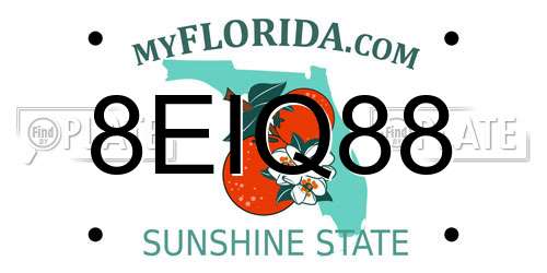 8EIQ88 Florida License Plate