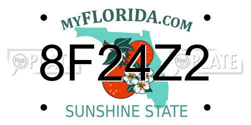 8F24Z2 Florida License Plate