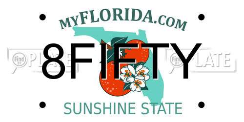 8FIFTY Florida License Plate