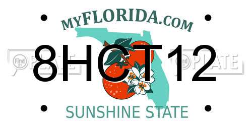 8HCT12 Florida License Plate