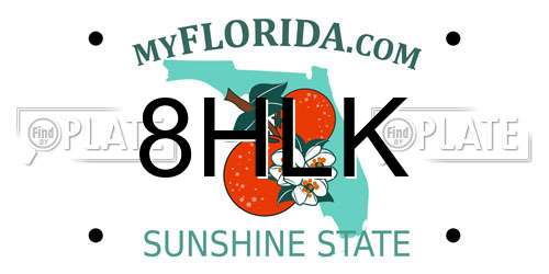 8HLK Florida License Plate