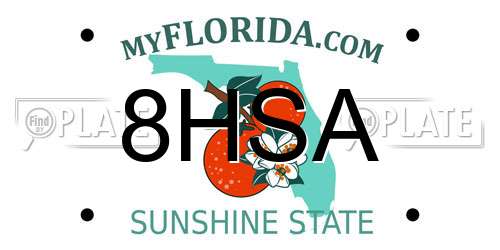 8HSA Florida License Plate