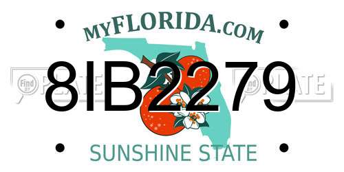 8IB2279 Florida License Plate