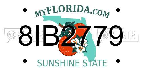 8IB2779 Florida License Plate