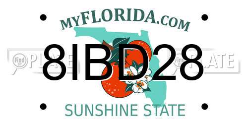 8IBD28 Florida License Plate
