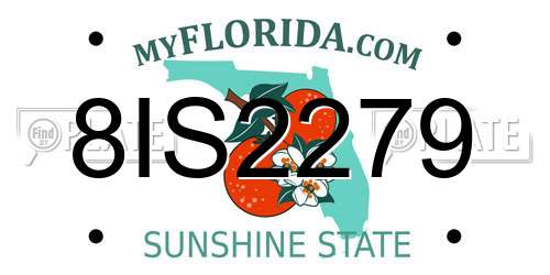 8IS2279 Florida License Plate