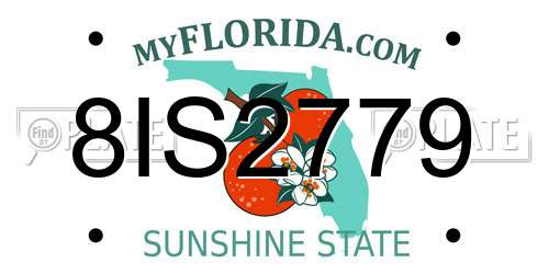 8IS2779 Florida License Plate
