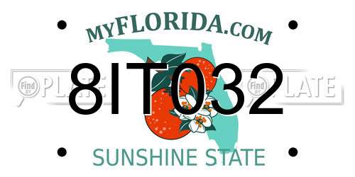 8IT032 Florida License Plate