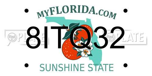 8ITQ32 Florida License Plate