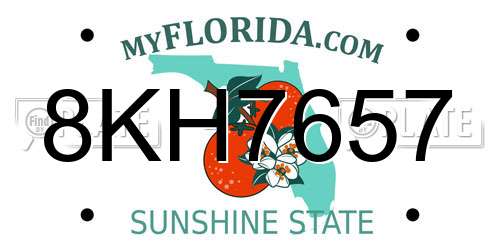 8KH7657 Florida License Plate