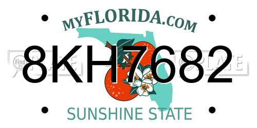 8KH7682 Florida License Plate