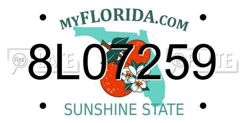 8L07259 Florida License Plate