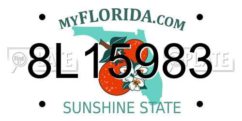 8L15983 Florida License Plate
