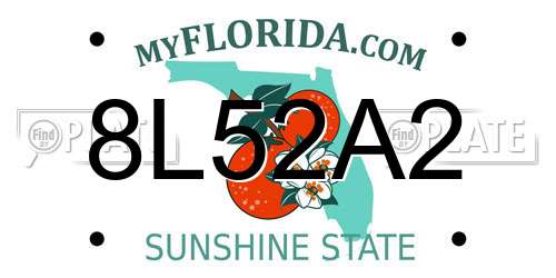 8L52A2 Florida License Plate