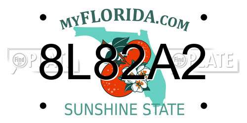 8L82A2 Florida License Plate