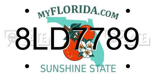 8LD7789 Florida License Plate
