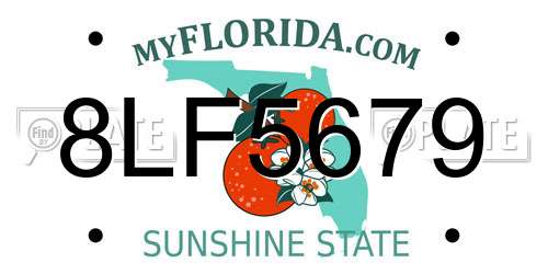 8LF5679 Florida License Plate