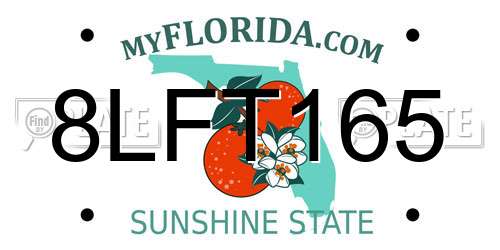 8LFT165 Florida License Plate