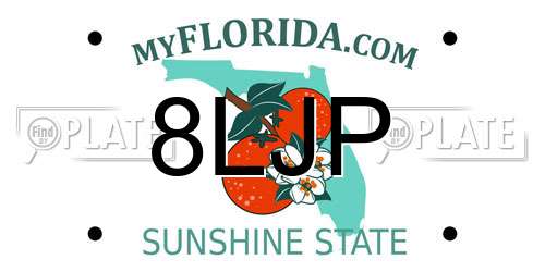 8LJP Florida License Plate