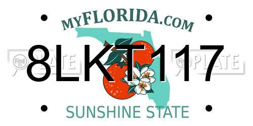 8LKT117 Florida License Plate