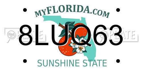 8LUQ63 Florida License Plate