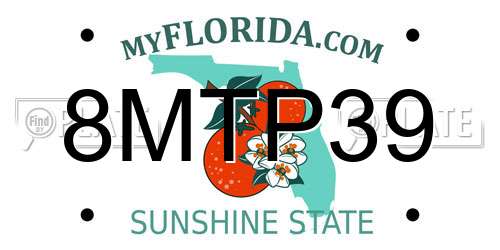 8MTP39 Florida License Plate
