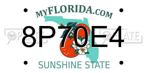 8P70E4 Florida License Plate