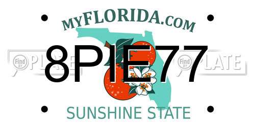 8PIE77 Florida License Plate