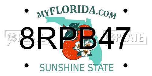 8RPB47 Florida License Plate