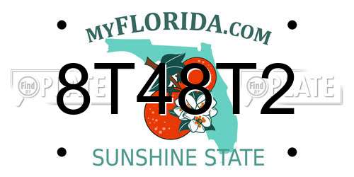 8T48T2 Florida License Plate