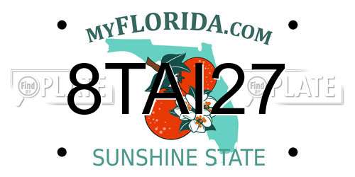 8TAI27 Florida License Plate