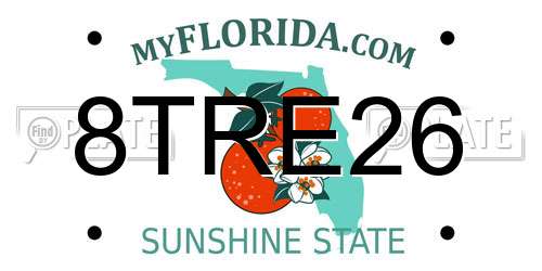 8TRE26 Florida License Plate