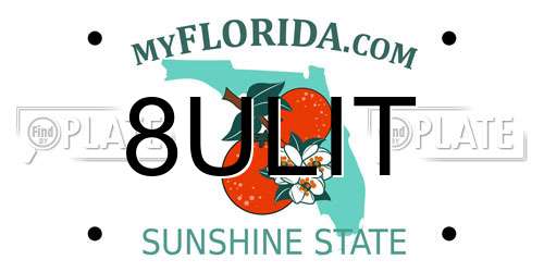 8ULIT Florida License Plate