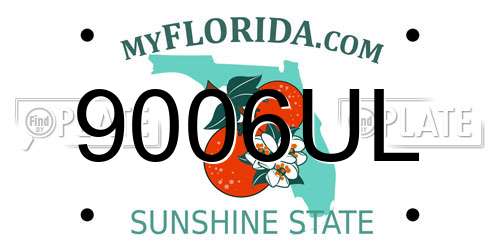 9006UL Florida License Plate