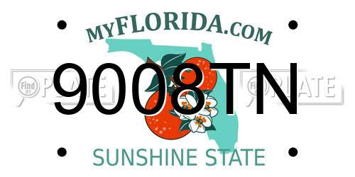 9008TN Florida License Plate