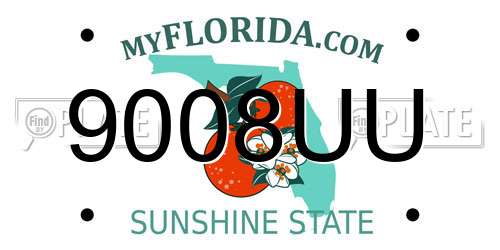 9008UU Florida License Plate