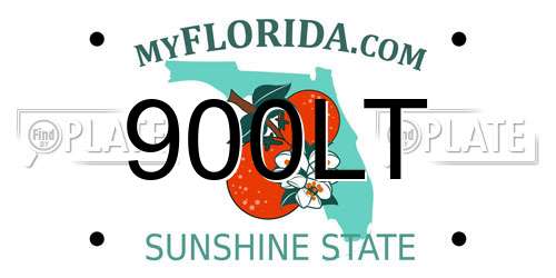 900LT Florida License Plate