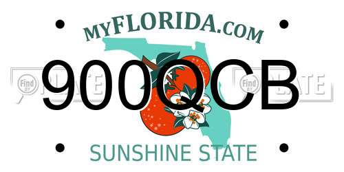 900QCB Florida License Plate