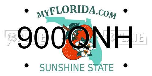 900QNH Florida License Plate