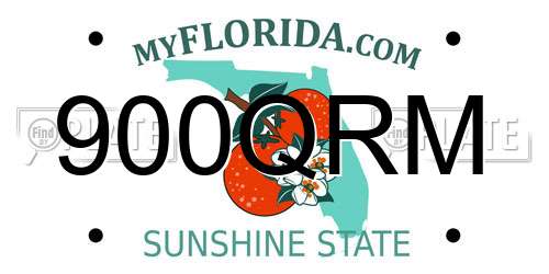 900QRM Florida License Plate