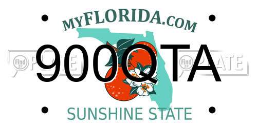 900QTA Florida License Plate