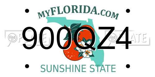 900QZ4 Florida License Plate