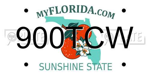 900TCW Florida License Plate