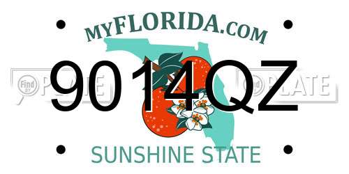9014QZ Florida License Plate