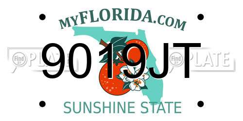 9019JT Florida License Plate