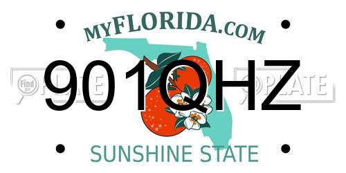 901QHZ Florida License Plate