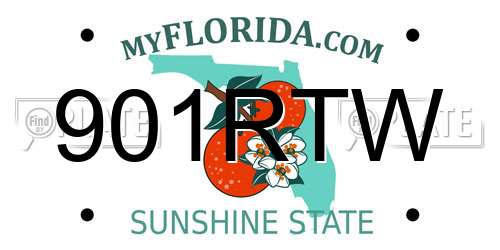 901RTW Florida License Plate