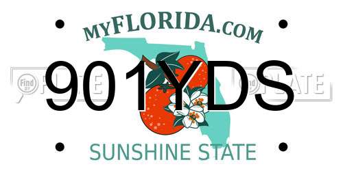 901YDS Florida License Plate
