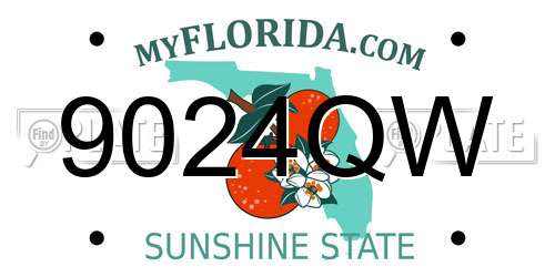 9024QW Florida License Plate